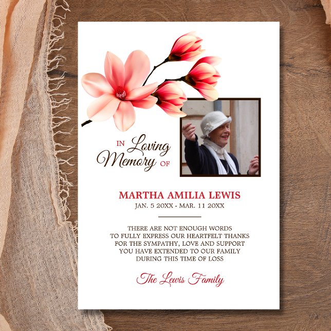 Tack för Blommigt av sympati för Loving Memory | F Kort (Skapare uppladdad)