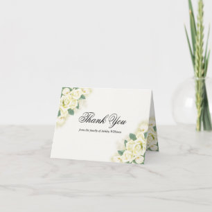 Tack för Blommigt av vattenfärg Ro Bereavement Kort