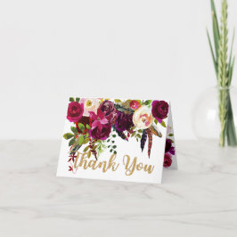 Tack för blommigt för Boho nedgångbukett Kort