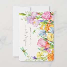 Tack för blommigt för ditt inköpskort. kort