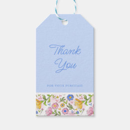 Tack för Blommigt för Rustic Elegant Presentetikett