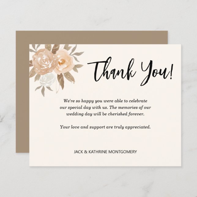 Tack för Blommigt höst i budgeten (Fram/baksida)