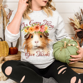 Tack för Blommigten Cute Guinea Gris i Sak T Shirt
