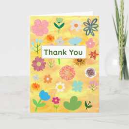 Tack för Blommigten Cute och Söt Kort