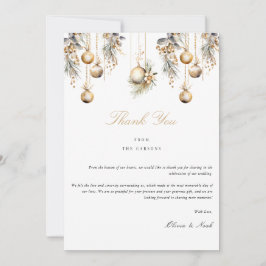 Tack för Blommigten elegant - Vinter - kort