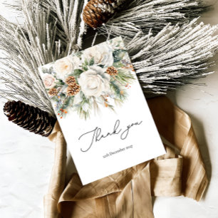 Tack för Blommigten för elegant-vinter och Gräs-ko Kort