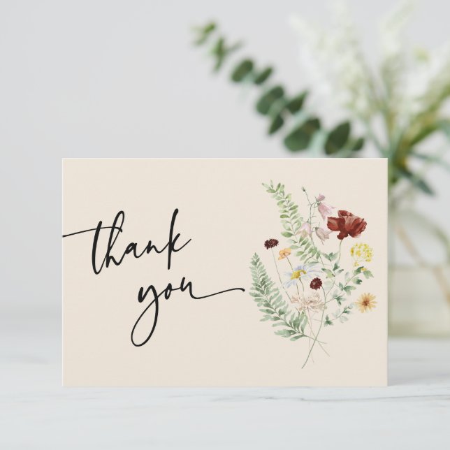 Tack för Blommigten  och Chic Kort (Stående Fram)