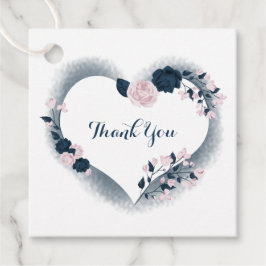 Tack för blommigten rosa och flotta gåvor etiketter