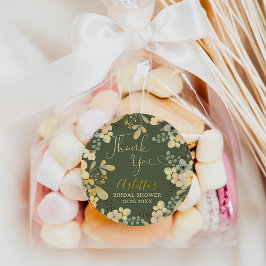 Tack för blommigtens möhippa för höstchic runt klistermärke