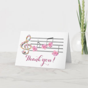 Tack för blommigtens musikdesign kort