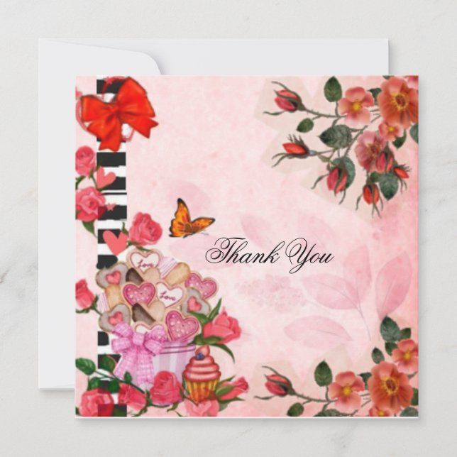 Tack för blommor och kakor (Framsida)