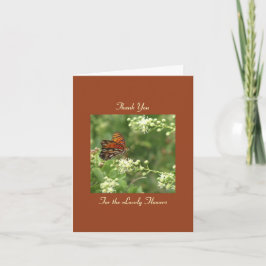 Tack för blommor, Orange Butterfly Kort