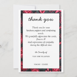 Tack för blomsterinbjudan i ram inbjudningar