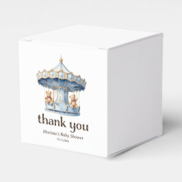 Tack för Blue Nalle Twin Boys Baby Shower Presentaskar