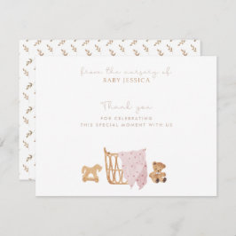 Tack för Boho Baby Shower-kortet - baby-crib Inbjudningar