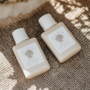 Tack för Boho Beach Snäcka Baby Shower Fyrkantigt Klistermärke