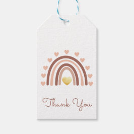 Tack för Boho Rainbow Gift-Märkre Presentetikett