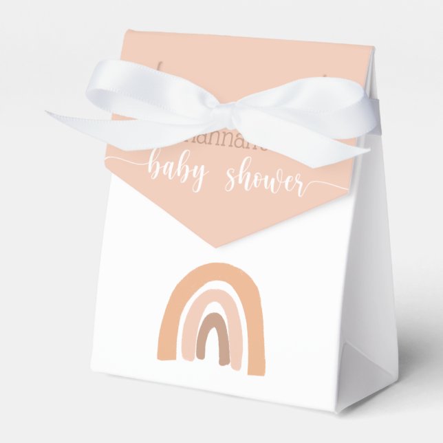 Tack för Boho Rainbow Rosa Flicka Shower Presentaskar (Framsidan Sidan)