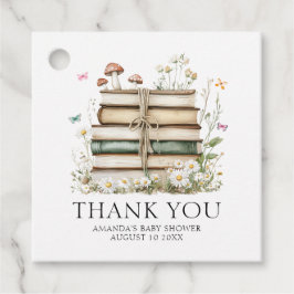 Tack för Bokar-Blommigt för babykläder Gåvor Etiketter