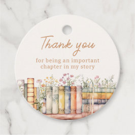 Tack för bokens tema gåvor etiketter