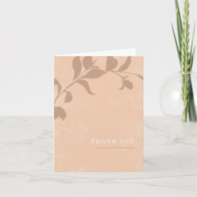 Tack för botaniskt skugga Bröllop-kort - Orange Kort (Framsida)