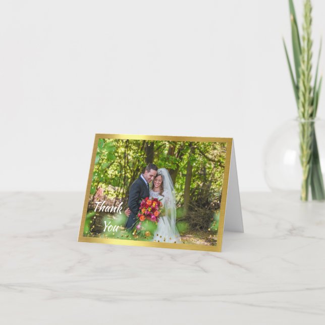 Tack för Bröllop-foto Kort (Framsida)