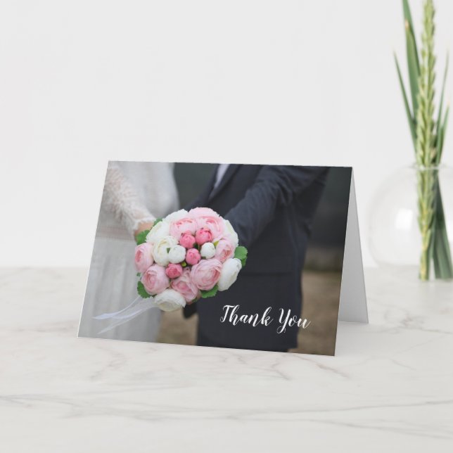 Tack för Bröllop-foto Kort (Framsida)