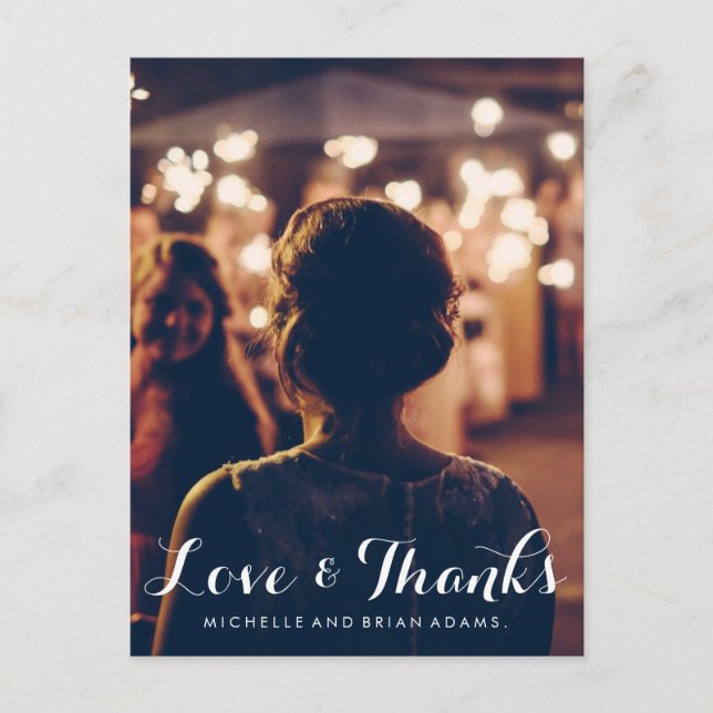 Tack för Bröllop-foto Vykort (Framsida)