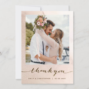 Tack för bröllop-fotot, Beach Wedding Inbjudningar