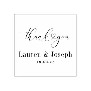 Tack för bröllop gummi frimärke stämpel