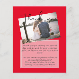 Tack för bröllop-kort med foto-Virtuell-digitaltek