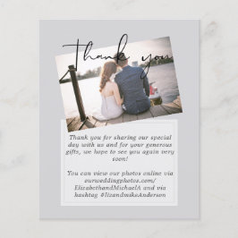 Tack för bröllop-kort med foto-Virtuell-digitaltek