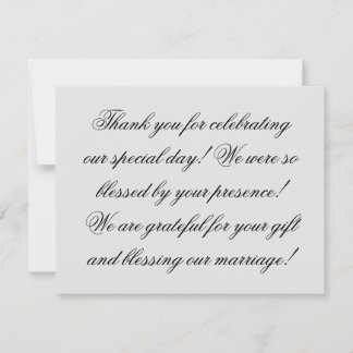 Tack för bröllop-kortet