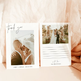 Tack för Bröllop-kortet, Boho Photo Tack Inbjudningar
