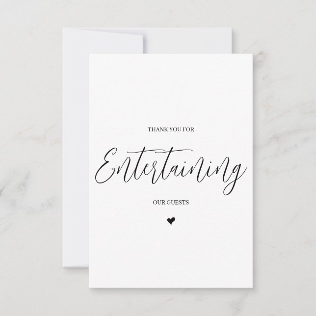 Tack för bröllop-leverantören - DJ/Band Kort (Framsida)