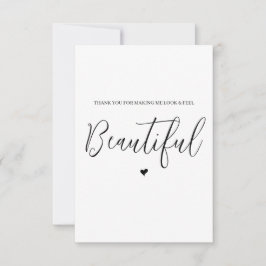 Tack för bröllop-leverantören: Kort - Hår/makeup