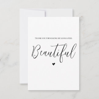 Tack för bröllop-leverantören: Kort - Hår/makeup