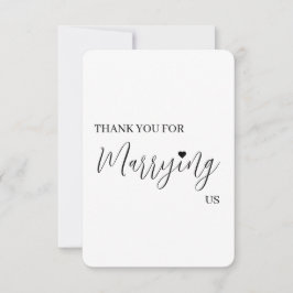 Tack för bröllop-leverantörskort - tjänsteman