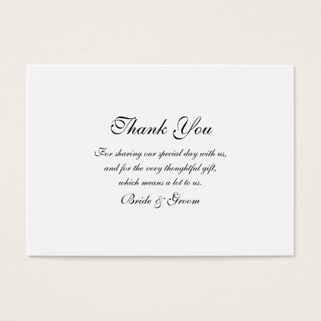 Tack för bröllop-mallen visitkort (Framsidan)