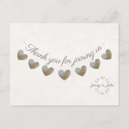 Tack för bröllop snöre vintage och pärlbuntning vykort