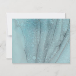 Tack för bröllop, turkos och lavender kort