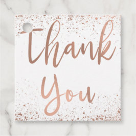 Tack för bröllopet - Rosa Glam Modern Chic Rose Go Gåvor Etiketter