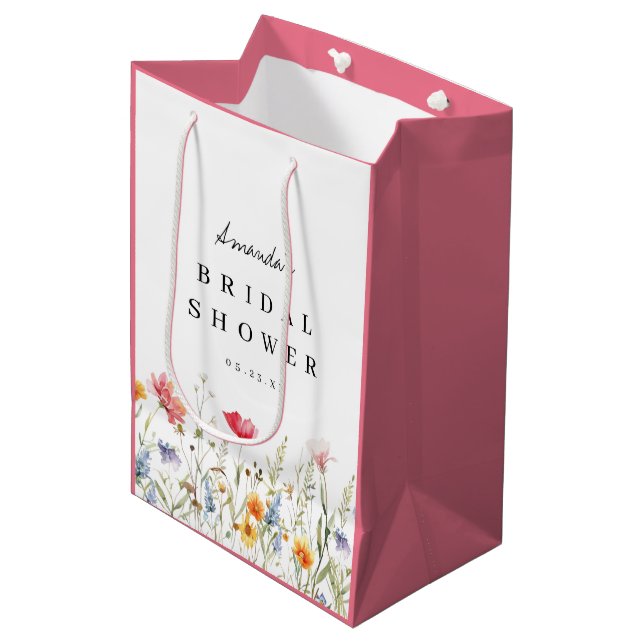 Tack för bröllopsdusch för vildblommor (Framsidan Vinklad)