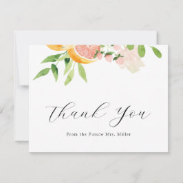 Tack för bröllopsdusch i rosa citrus