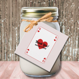 Tack för bröllopsfesten älskande par gåvor etiketter