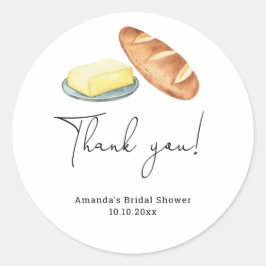 Tack för bröllopsfesten Butter Together Runt Klistermärke