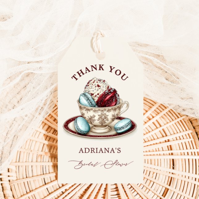 Tack för bröllopsfesten teparty presentetikett (Skapare uppladdad)