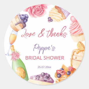 Tack för Brunch och bubbelkonserserie Runt Klistermärke