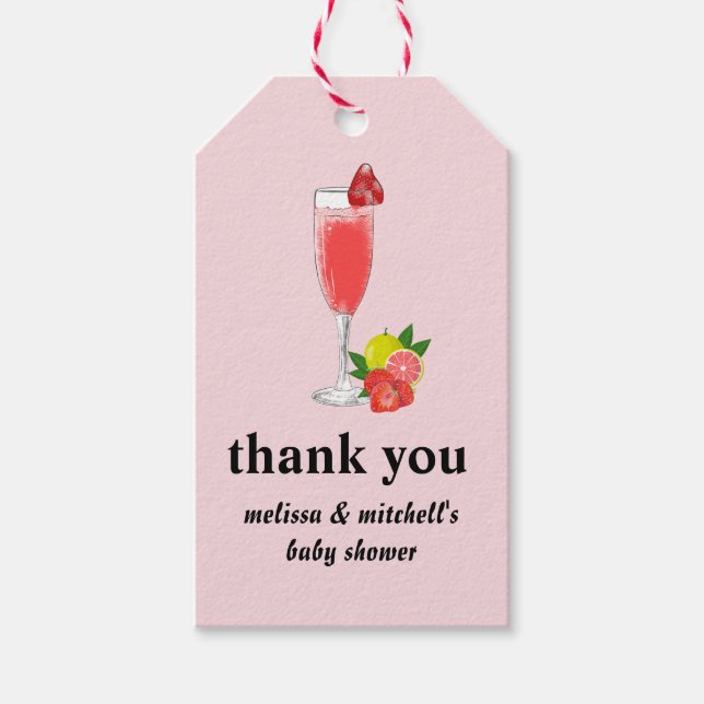 Tack för Brunch- och bubbelmyosa-champagne Presentetikett (Framsidan)