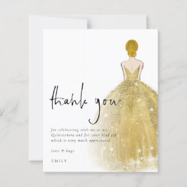 Tack för budgeteringen Guld Gown Photo Blonde Quin